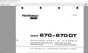 FiatTrattori 670 - 670 DT Series Spare Parts Catalogue Manual EN_FR_DE_IT_ES - PDF DOWNLOAD