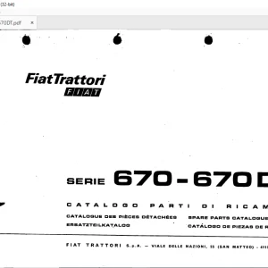 FiatTrattori 670 - 670 DT Series Spare Parts Catalogue Manual EN_FR_DE_IT_ES - PDF DOWNLOAD