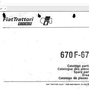 FiatTrattori 670F - 670FDT Series Spare Parts Catalogue Manual EN_FR_DE_IT_ES - PDF DOWNLOAD