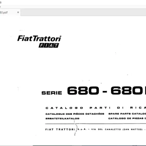 FiatTrattori 680 - 680 DT Series Spare Parts Catalogue Manual EN_FR_DE_IT_ES - PDF DOWNLOAD
