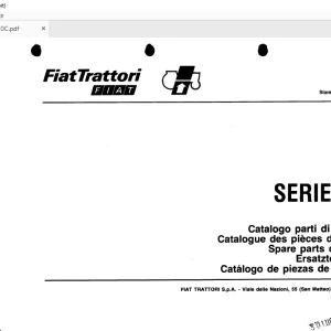 FiatTrattori 70 C Series Spare Parts Catalogue Manual EN_FR_DE_IT_ES - PDF DOWNLOAD