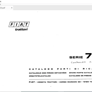FiatTrattori 750 Series Spare Parts Catalogue Manual EN_ES_FR_DE_IT - PDF DOWNLOAD