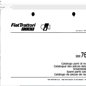 FiatTrattori 765C Series Spare Parts Catalogue Manual EN_FR_DE_IT_ES - PDF DOWNLOAD