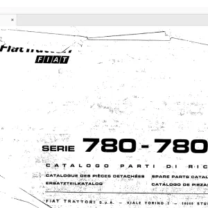 FiatTrattori 780 - 780 DT Series Spare Parts Catalogue Manual EN_FR_DE_IT_ES - PDF DOWNLOAD