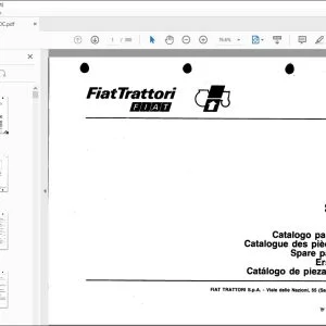 FiatTrattori 80C Series Spare Parts Catalog Manual EN_FR_DE_IT_ES - PDF DOWNLOAD