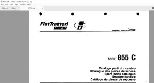 FiatTrattori 855 C Series Spare Parts Catalogue Manual EN_FR_DE_IT_ES - PDF DOWNLOAD