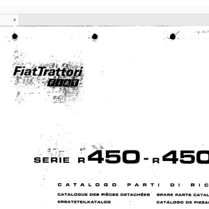 FiatTrattori R450 - R450DT Series Spare Parts Catalogue Manual EN_FR_DE_IT_ES - PDF DOWNLOAD