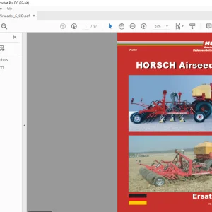 Horsch Airseeder 6 CO Ersatzeilliste 33070223 - PDF DOWNLOAD (German)
