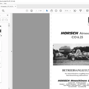Horsch Airseeder CO 6.25 Betriebsanleitung - PDF DOWNLOAD (German)