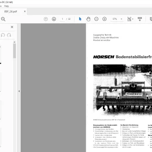 Horsch BSF 26 Ersatzteilliste - PDF DOWNLOAD