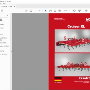 Horsch Cruiser XL Series 5XL Dreipunkt & 6XL Dreipunkt Ersatzteilliste 80360154 - PDF DOWNLOAD (German)