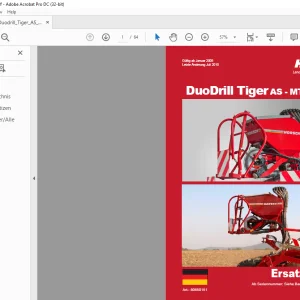 Horsch DuoDrill Tiger AS MT LT XL Ersatzeilliste 80650151 - PDF DOWNLOAD