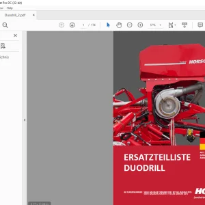 Horsch Duodrill Terrano FM-MT AB & Joker RT-HD AB Ersatzeilliste 80650156 - PDF DOWNLOAD (German)