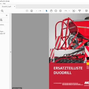 Horsch Duodrill Tiger AB & Pronto DC AB & Joker RT Classic AB Ersatzeilliste 80650155 - PDF DOWNLOAD (German)