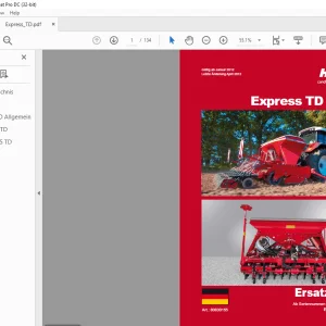 Horsch Express TD Series 3 TD & 3.5 TD Ersatzeilliste 80830155 - PDF DOWNLOAD (German)