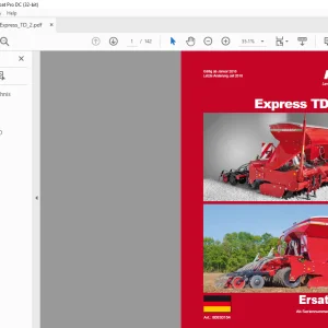 Horsch Express TD Series 3TD & 3.5TD Ersatzeilliste 80830154 - PDF DOWNLOAD (German)