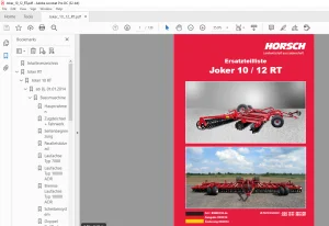 Horsch Joker 10 12 RT Ersatzteilliste - PDF DOWNLOAD (German)