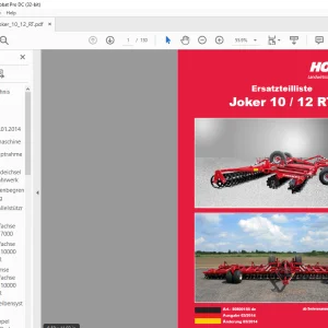 Horsch Joker 10 12 RT Ersatzteilliste - PDF DOWNLOAD (German)