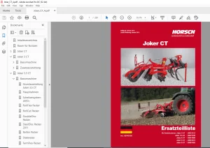 Horsch Joker CT Series 3CT 3.5CT 4CT 5CT 6CT Ersatzteilliste - PDF DOWNLOAD