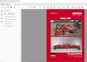 Horsch Joker HD Ersatzteilliste - PDF DOWNLOAD