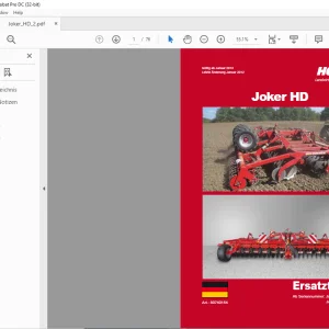 Horsch Joker HD Ersatzteilliste - PDF DOWNLOAD