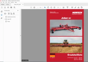 Horsch Joker RT Series 6RT 8RT 12RT Ersatzteilliste - PDF DOWNLOAD