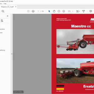 Horsch Maestro CC Ersatzeilliste 80430164 - PDF DOWNLOAD