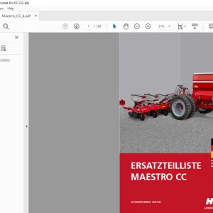 Horsch Maestro CC_4 Ersatzeilliste 80430177 - PDF DOWNLOAD