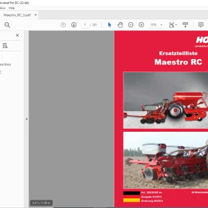 Horsch Maestro RC Ersatzeilliste 80430169 - PDF DOWNLOAD (German)