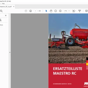 Horsch Maestro RC Ersatzeilliste 80430196 - PDF DOWNLOAD (German)