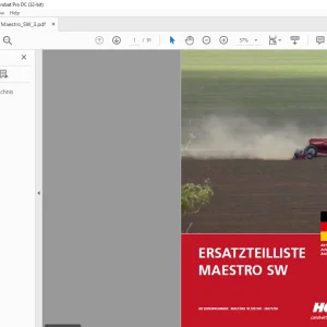 Horsch Maestro SW & 18.100 SW Ersatzteilliste 80430187 - PDF DOWNLOAD (German)