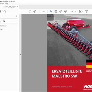Horsch Maestro SW & 36SW Ersatzeilliste 80430183 - PDF DOWNLOAD (German)