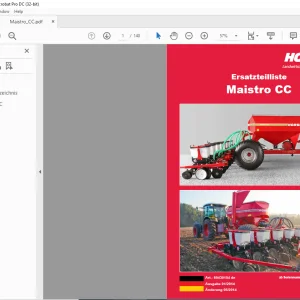 Horsch Maistro CC Ersatzeilliste 80430154 - PDF DOWNLOAD (German)