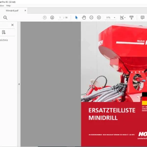 Horsch Minidrill Terrano FX - Joker CT AB Ersatzeilliste 80650157 - PDF DOWNLOAD (German)