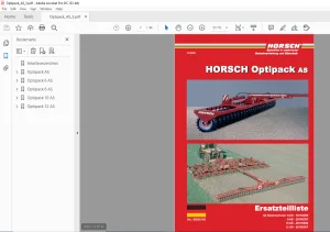 Horsch Optipack AS Series 6AS 8AS 10AS 12AS Ersatzteilliste 80530100 - PDF DOWNLOAD (German)