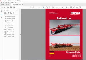 Horsch Optipack AS Series 6AS 8AS 10AS 12AS Ersatzteilliste 80530152 - PDF DOWNLOAD (German)