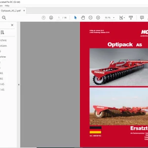 Horsch Optipack AS Series 6AS 8AS 10AS 12AS Ersatzteilliste 80530152 - PDF DOWNLOAD (German)