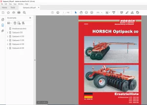 Horsch Optipack DD Series 4DD 5DD 6DD 8DD Ersatzteilliste 80590100 - PDF DOWNLOAD