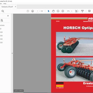 Horsch Optipack DD Series 4DD 5DD 6DD 8DD Ersatzteilliste 80590100 - PDF DOWNLOAD
