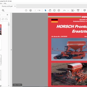 Horsch Pronto 4 DC Ersatzeilliste 23470051 - PDF DOWNLOAD (German)