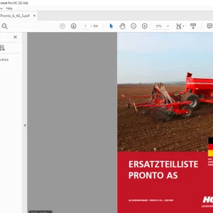 Horsch Pronto AS & 6AS Ersatzteilliste 80180157 - PDF DOWNLOAD (German)