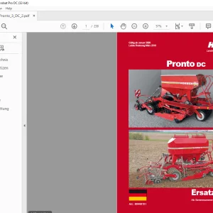 Horsch Pronto DC & 3DC Ersatzeilliste 80440151 - PDF DOWNLOAD (German)