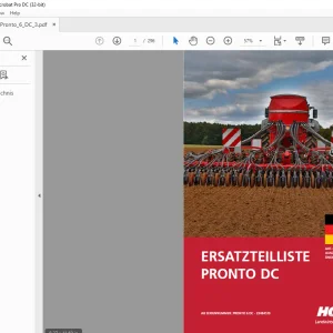 Horsch Pronto DC & 6DC Ersatzeilliste 80440166 - PDF DOWNLOAD (German)