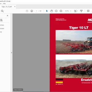 Horsch Tiger 10 LT Ersatzteilliste 80570174 - PDF DOWNLOAD (German)