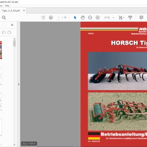 Horsch Tiger AS Series 3AS & 4AS Ersatzteilliste 80320100 - PDF DOWNLOAD (German)