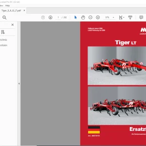 Horsch Tiger LT Series 5LT 6LT 8LT Ersatzteilliste 80570153 - PDF DOWNLOAD