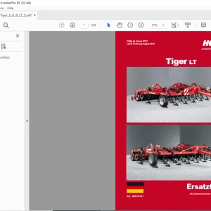 Horsch Tiger LT Series 5LT 6LT 8LT Ersatzteilliste 80570181 - PDF DOWNLOAD
