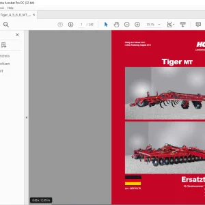 Horsch Tiger MT Series 4MT 5MT 6MT 8MT Ersatzteilliste 80570175 - PDF DOWNLOAD
