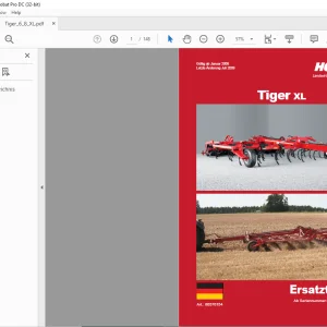 Horsch Tiger XL Series 6XL & 8XL Ersatzteilliste 80570154 - PDF DOWNLOAD (German)