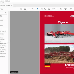 Horsch Tiger XL Series 6XL & 8XL Ersatzteilliste 80570182 - PDF DOWNLOAD (German)